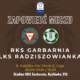 Grafika zapowiadająca mecz Garbarnia - Radziszowianka, 26 września 2026 r. Stadion RKS Garbarnia, ul. Rydlówka 21G Kraków